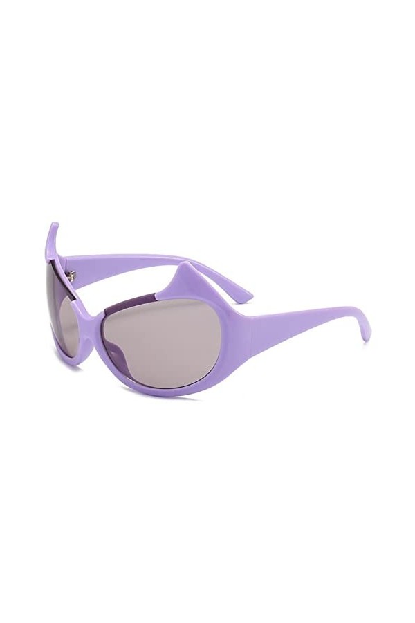 ONDIAN Lunettes de Soleil Femme Lunettes de soleil à oreilles Tide Cool Modeling Street Sunglasses Classique Couleur : Viole
