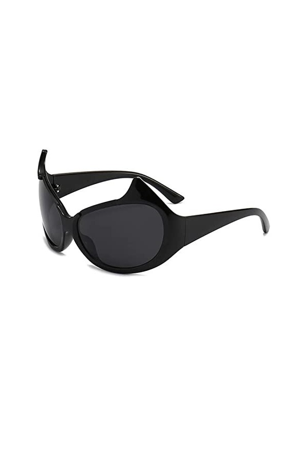 ONDIAN Lunettes de Soleil Femme Lunettes de soleil à oreilles Tide Cool Modeling Street Sunglasses Classique Couleur : Viole