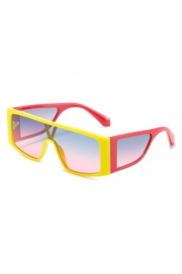 SUYGGCK Lunettes de Soleil Les Femmes Façonnent Les Lunettes De Soleil De Gros Images De Couleurs Contrastées-C3