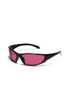 Goggle Lunettes de Soleil Femmes Protection UV Lunettes de Soleil Hommes Vintage Shades Pour Femmes, NOIR, ROUGE VIOLET, Tail