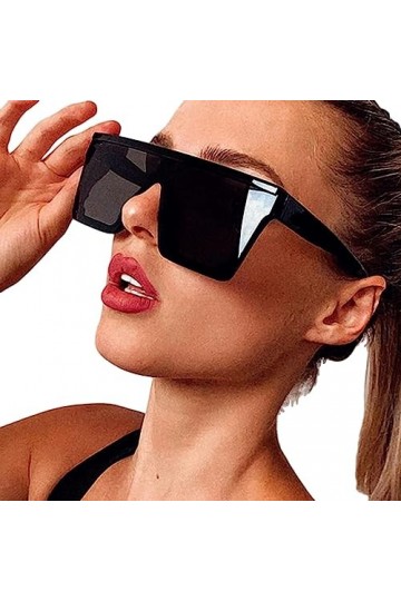 NOGRAX Lunettes de soleil Lunettes De Soleil Carrées Surdimensionnées Femmes Rétro Grand Cadre Femmes Lunettes De Soleil Mode