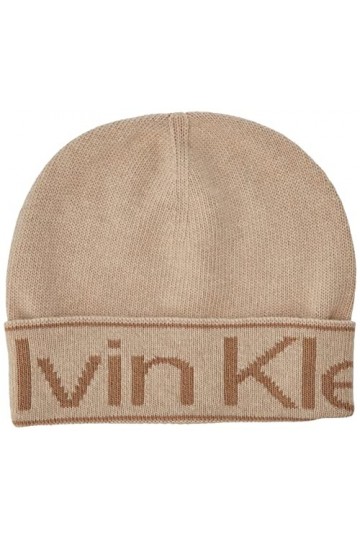 Calvin Klein Eco Reverso Beanie Bonnet tricoté, Irish Cream, Taille Unique Femme