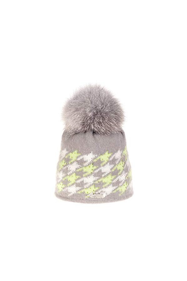 Avanti Konieczko Bonnet dhiver pour femme avec doublure en micro-polaire - Bonnet dhiver chaud avec pompon en fourrure de l