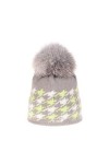 Avanti Konieczko Bonnet dhiver pour femme avec doublure en micro-polaire - Bonnet dhiver chaud avec pompon en fourrure de l