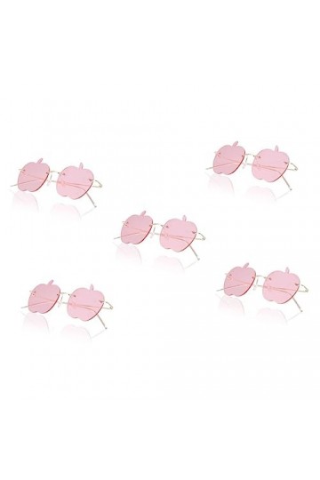 GALPADA 5 Paires Lunettes De Soleil Drôles Lunettes De Soleil De Fête En Forme De Pomme Lunettes Rétro Femme Lunettes De Sole