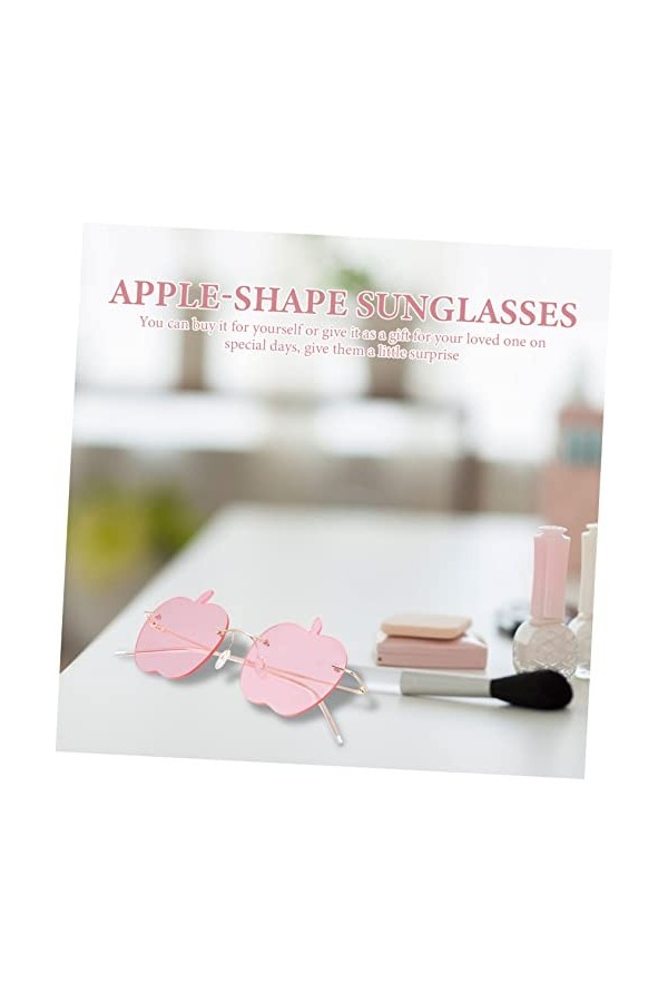GALPADA 5 Paires Lunettes De Soleil Drôles Lunettes De Soleil De Fête En Forme De Pomme Lunettes Rétro Femme Lunettes De Sole