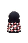 Avanti Konieczko Bonnet dhiver pour femme avec doublure en micro-polaire - Bonnet dhiver chaud avec pompon en fourrure de l