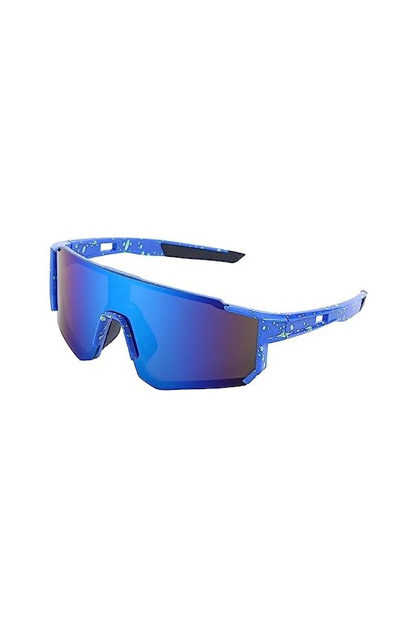 HCHES Lunettes de soleil de sport sans monture surdimensionnées femmes lunettes de soleil bouclier sans cadre pour hommes lun