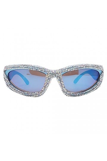HPIRME Strass lunettes de soleil yeux de chat femmes hommes Punk lunettes de soleil lunettes diamant lunettes nuances lunette