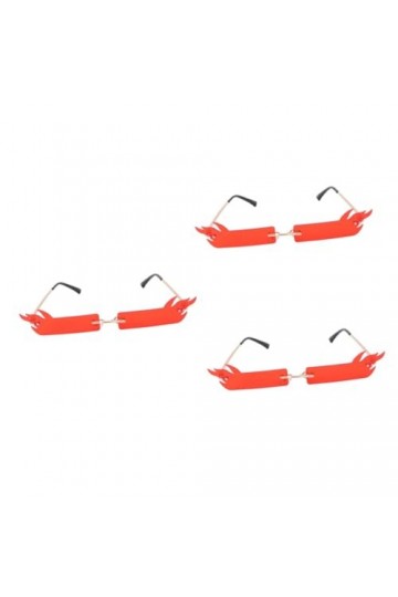 ABOOFAN 3 Pièces Lunettes Drôles Lunettes De Soleil En Plastique Lunettes De Soleil Colorées Lunettes De Soleil Funky Lunette