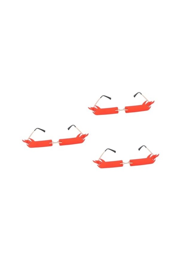 ABOOFAN 3 Pièces Lunettes Drôles Lunettes De Soleil En Plastique Lunettes De Soleil Colorées Lunettes De Soleil Funky Lunette