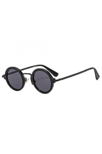 MUTYNE Lunettes de soleil punk rondes à la mode rétro pour femmes hommes lunettes de soleil vintage tendances nuances UV400 l