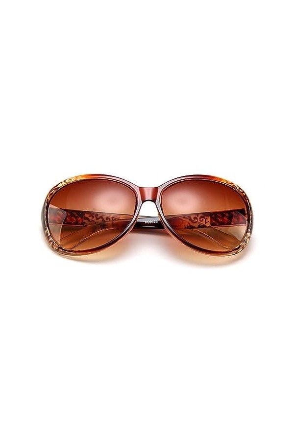 HCHES Lunettes de soleil rondes femmes protection UV lunettes de soleil surdimensionnées nuances vintage pour femmes, GRADIEN