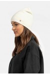 BICKLEY + MITCHELL 2172-01-5-11 Bonnet pour Femme en Cachemire mérinos, Blanc cassé, Taille Unique