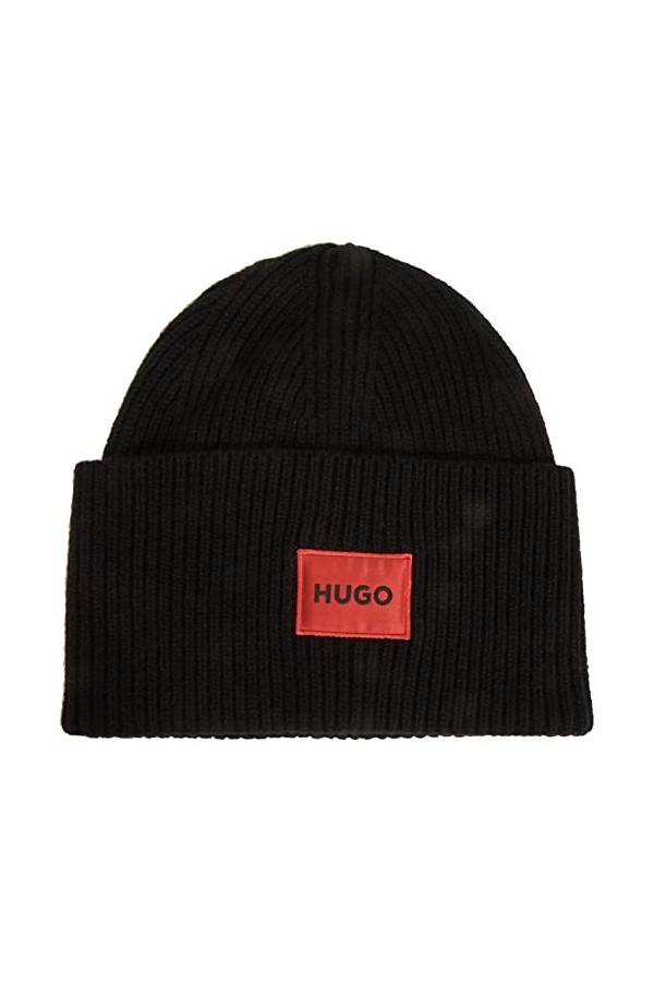 HUGO Xaff 4_ww Bonnet, Noir 1, Taille Unique Femme