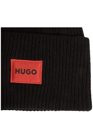HUGO Xaff 4_ww Bonnet, Noir 1, Taille Unique Femme