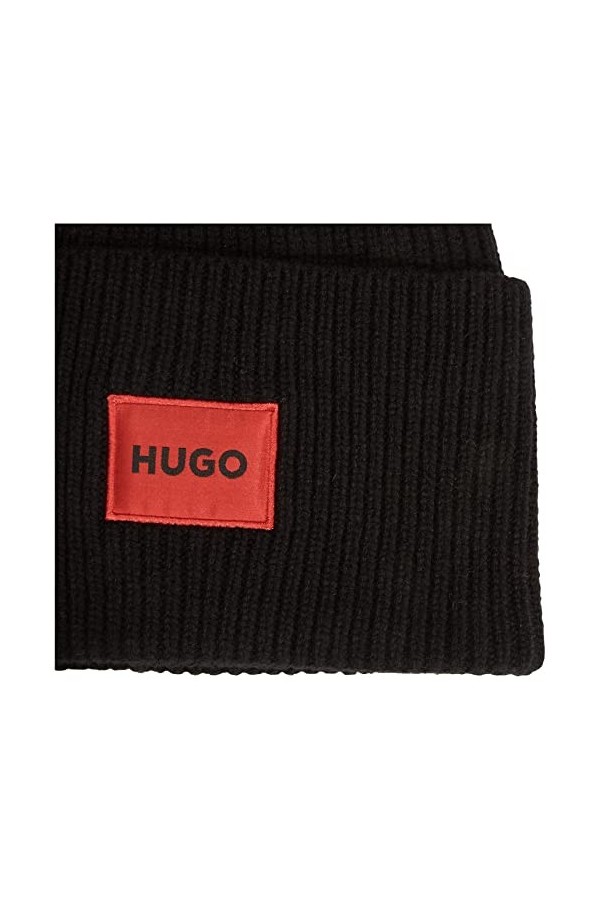 HUGO Xaff 4_ww Bonnet, Noir 1, Taille Unique Femme