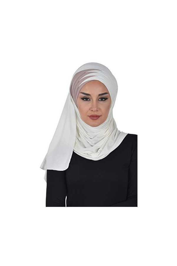 Châle en jersey pour femme en coton - noir - Taille unique