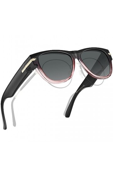 Carfia Surlunettes de Soleil Polarisées Femme Sur Lunettes de Vue, Protection UV400 pour Conduite Sport