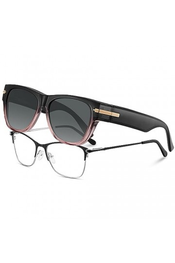 Carfia Surlunettes de Soleil Polarisées Femme Sur Lunettes de Vue, Protection UV400 pour Conduite Sport