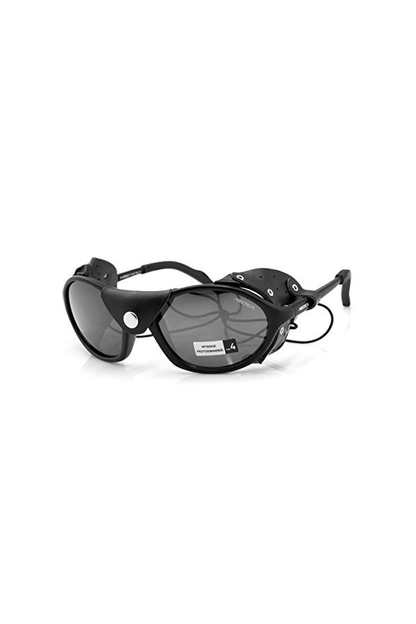 Everest S-42P Lunettes de soleil polarisées en cuir pour alpinisme et escalade