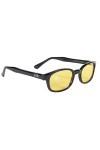 KDs 20112 - Lunettes de soleil sportifs et motards - homme & femme - sadaptent sous casque moto vélo ski - Verres jaunes UV