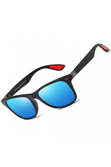 DUCO Lunettes de soleil rétro pour homme et femme pour conduite, cyclisme, pêche, golf 2146, noir/bleu, 59