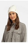 BICKLEY + MITCHELL 2173-01-12-11 Bonnet en Cachemire mérinos pour Femme, Blanc cassé, Taille Unique