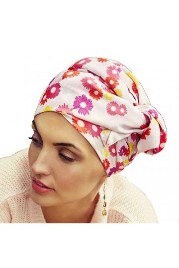 Boho Spirit Sapphire-Ensemble Turban Boho-Imprimé, Summer Daisies, Taille Unique Femme