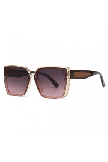 Lunettes de Soleil Carrées Femmes Rétro Café Nuances UV400 Hommes Lunettes de Soleil,champagne coffee,One size