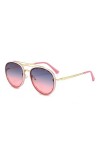 HPIRME Lunettes de soleil femmes hommes lunettes de soleil pour femme Vintage Lady Gradient Shades UV400, rose, taille unique