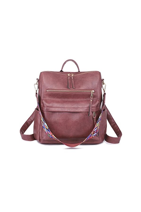 FANDARE Rétro Sac à Dos Femme 3 en 1 Sac à bandoulière Sac à main Commuer Sacs décole Scolaires Cartables Filles Daypacks Sa