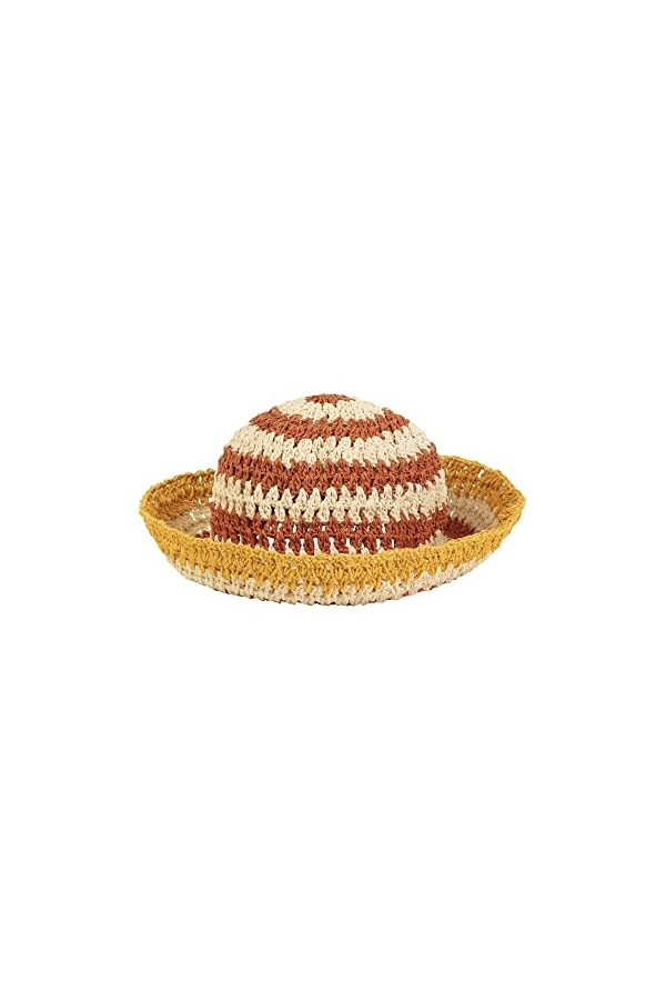 ApartFashion Couvre-Chef Chapeau, Orange/crème, Taille Unique Femme