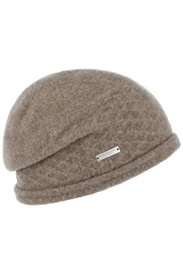 Seeberger Bonnet en Laine Foulée Mirana Bonnet pour Femme Taille Unique - Marron 