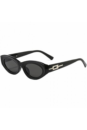 ONDIAN Lunettes de soleil rétro pour femme Photographie de rue Clash Lunettes de soleil personnalité Lunettes de soleil, blac