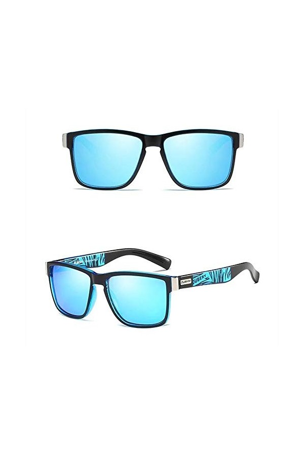 Joyas 24 Lunettes de soleil de sport polarisées avec étui et chiffon pour femme et homme - Bleu -