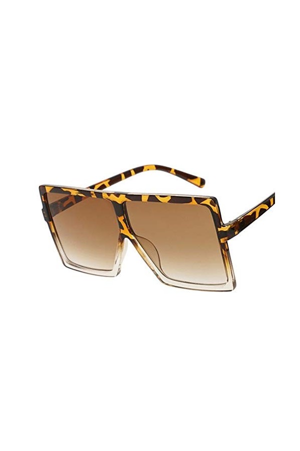 ANICHE Lunettes de Soleil pour Femmes, Fashion Square surdimensionné Shades Lunettes de Soleil Femmes Noir Lunettes Big Vinta