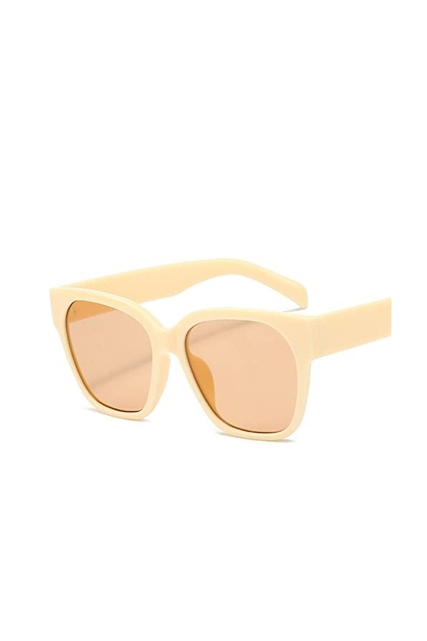 Lunettes de soleil carrées à grand cadre, rétro, décoratives, for hommes et femmes, tendance, for les déplacements, le Sport,