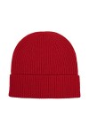 Pure Cachemire, Bonnet Pur Femme en Coloris Unie. Rouge