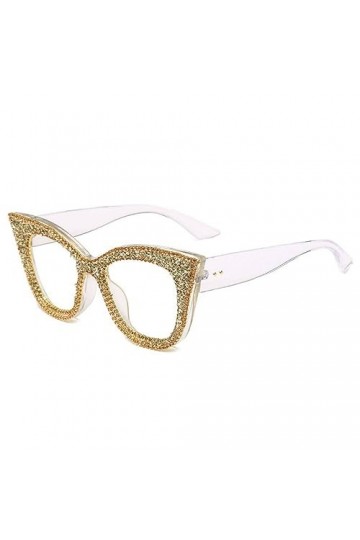 MUTYNE Diamant Cat Eye Lunettes de Soleil Femmes Hommes Strass Crushed Drill Lunettes de Soleil Lunettes Nuances Lunettes de 