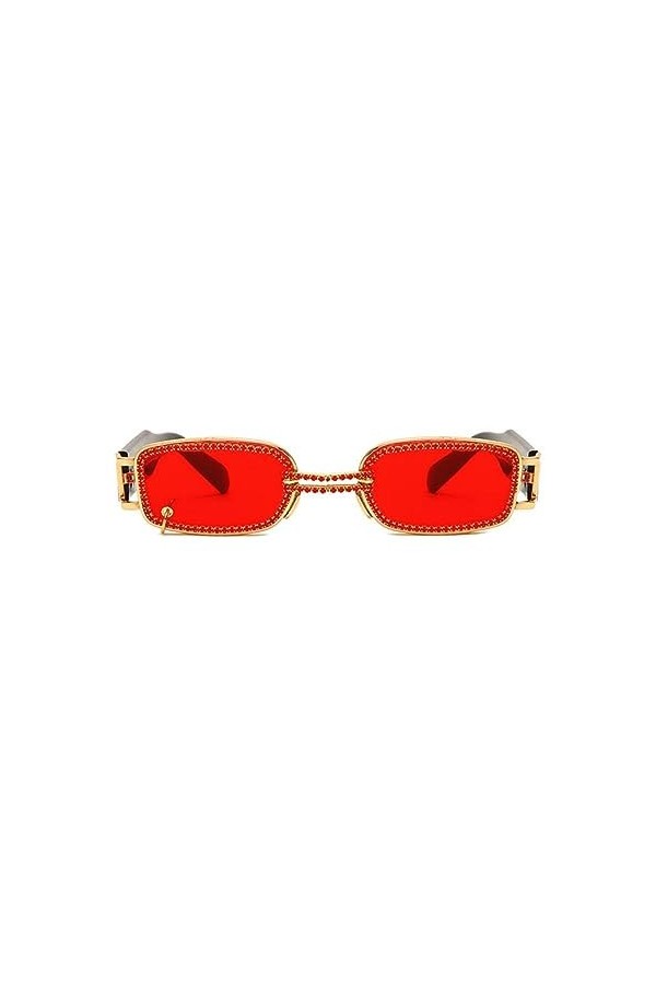MUTYNE Lunettes de soleil Steampunk Metal Diamond Eyewear nuances lunettes de soleil Femme Shades UV400, C3, Taille unique