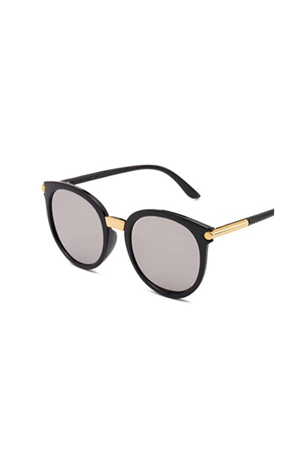 HIHELO Lunettes de soleil classiques rondes vintage lunettes de soleil femmes mode marque design miroir lunettes de soleil fe