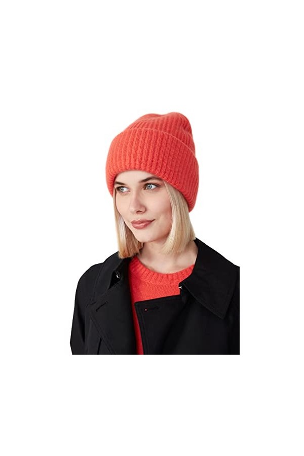 Style & Republic Bonnet côtelé pour femme en 100 % cachemire | Ce bonnet douillet pour femme deviendra votre nouvelle pièce p