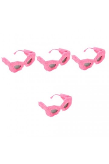 GALPADA 4 Pièces Lunettes En Peluche Lunettes Rave Lunettes De Soleil Tendance Pour Femmes Lunettes De Soleil Femme Tendance 
