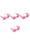GALPADA 4 Pièces Lunettes En Peluche Lunettes Rave Lunettes De Soleil Tendance Pour Femmes Lunettes De Soleil Femme Tendance 