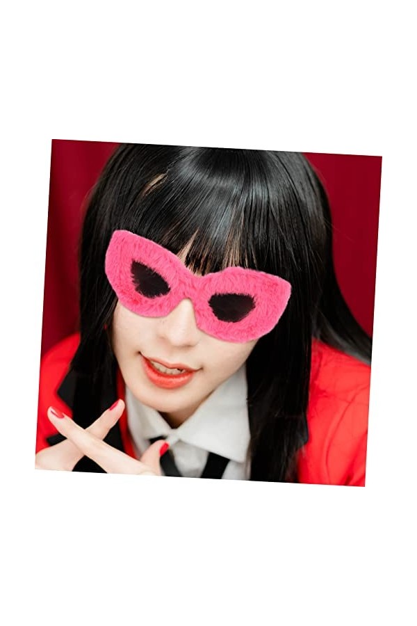 GALPADA 4 Pièces Lunettes En Peluche Lunettes Rave Lunettes De Soleil Tendance Pour Femmes Lunettes De Soleil Femme Tendance 