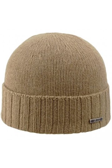 MELEGARI Bonnet Bonnet Bonnet Treviso | 100 % cachemire | Fabriqué en Italie | Unisexe, beige scuro, Taille Unique