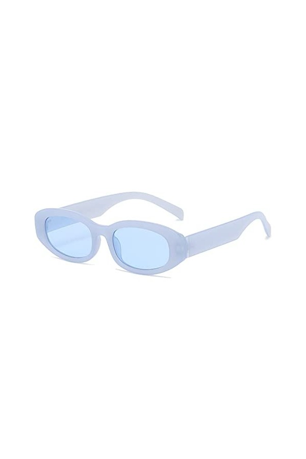 EkeNoz Lunettes de soleil ovales œil de chat for hommes et femmes, monture Hip-hop, tendance, Sport de banlieue, UV400, cadea