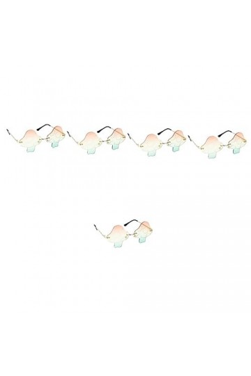 SOIMISS 5 Paires Décor De Noël Verres En Forme De Verres à Champignons Lunettes De Soleil Femme Décor Rétro Lunettes Irréguli