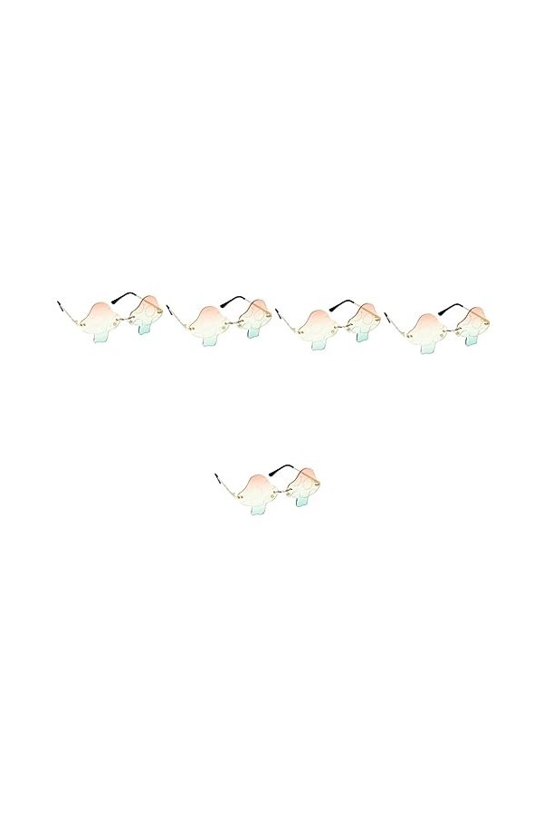 SOIMISS 5 Paires Décor De Noël Verres En Forme De Verres à Champignons Lunettes De Soleil Femme Décor Rétro Lunettes Irréguli